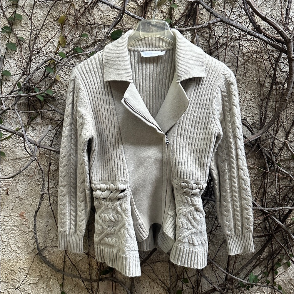 Jonathan Simkhai Taupe Ribbed Knit Sweater